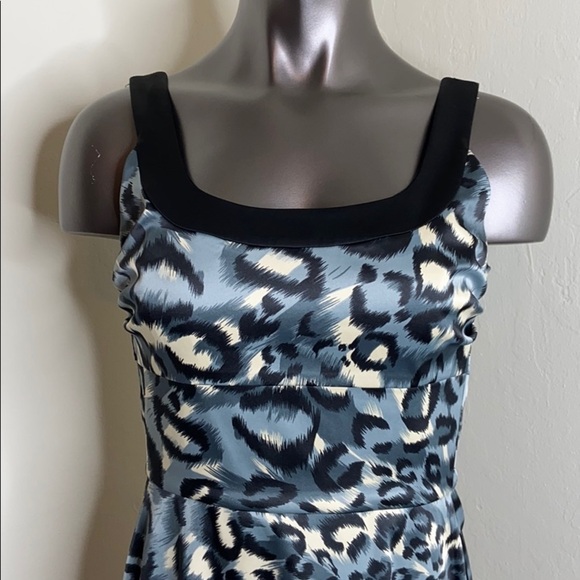 Donna Rico Women’s Blue and Black Animal Graphic Print Sleeveless Mini Dress 10P - Picture 2 of 11